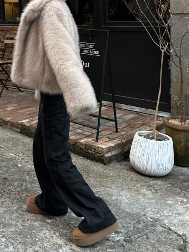 여자 봄 가을 논페이드 부츠컷 데님 팬츠 청바지