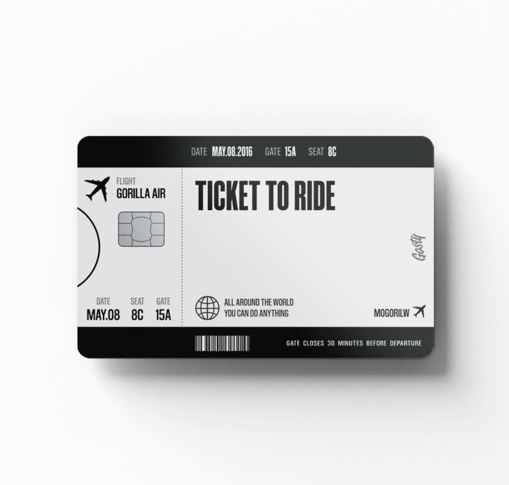 Ticket To Ride 카드 스티커 