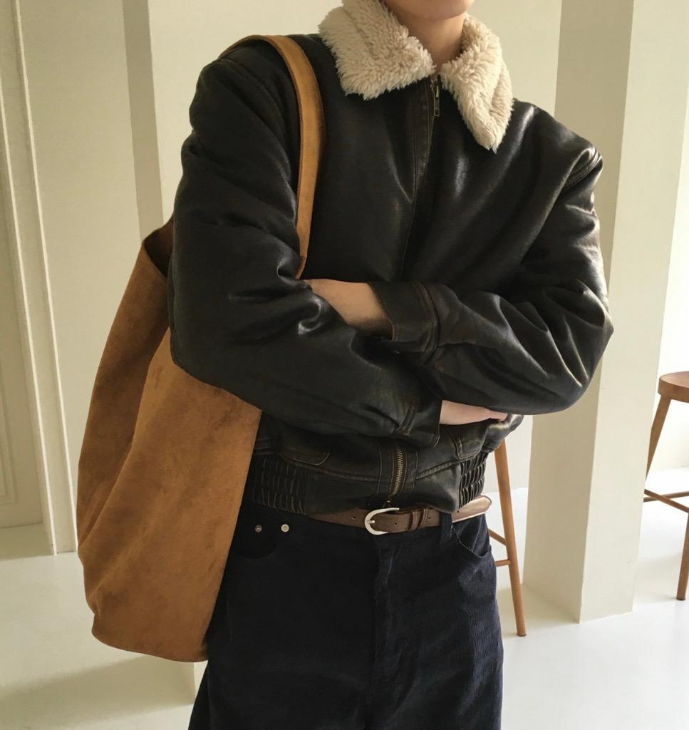 노바 빈티지 무스탕 점퍼