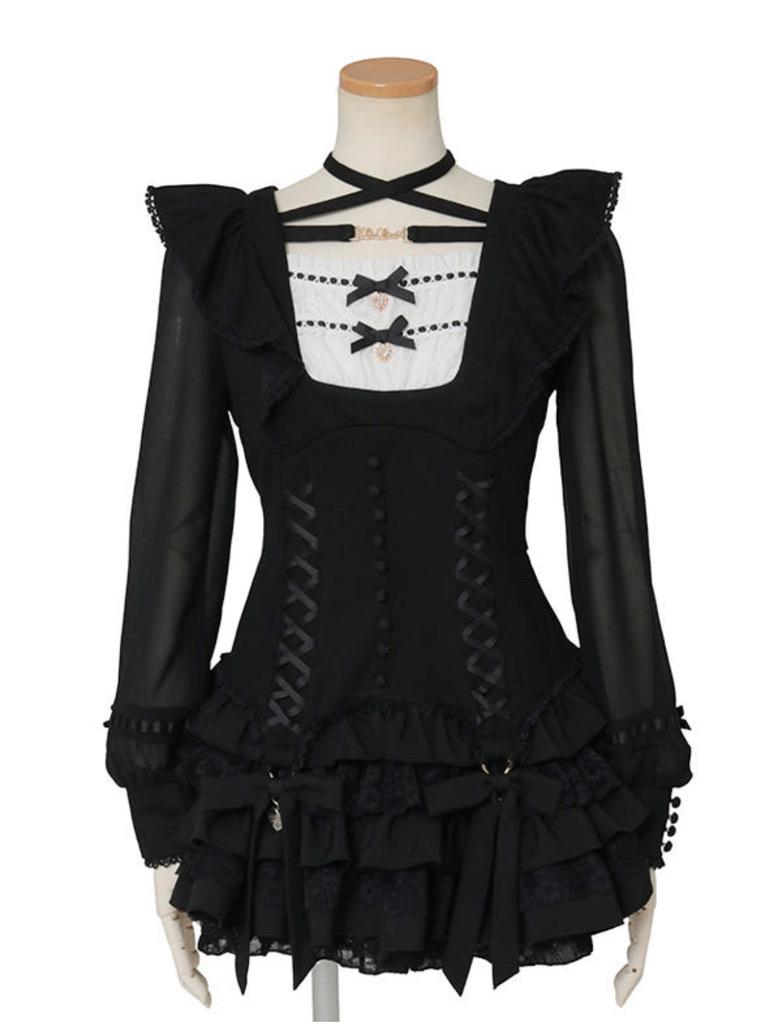 LIZ LISA 리즈리사 러플 리본 셋업 