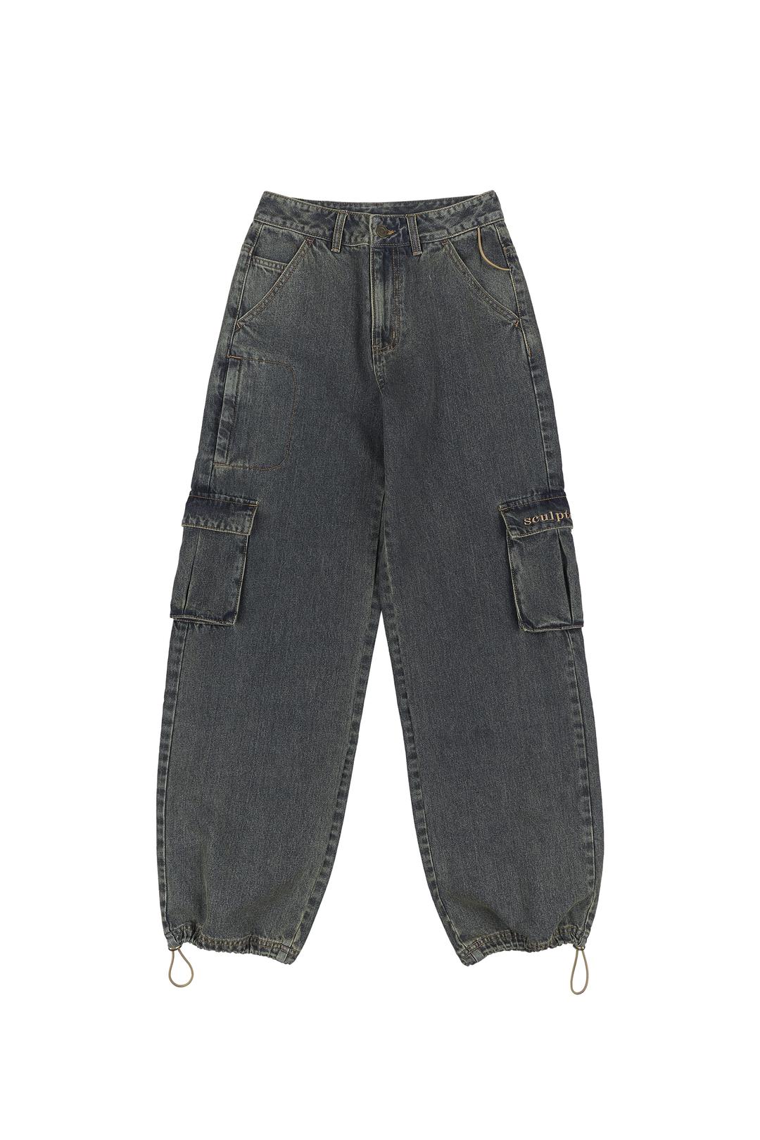  Acid Cargo Jogger Pants Vintage Brown