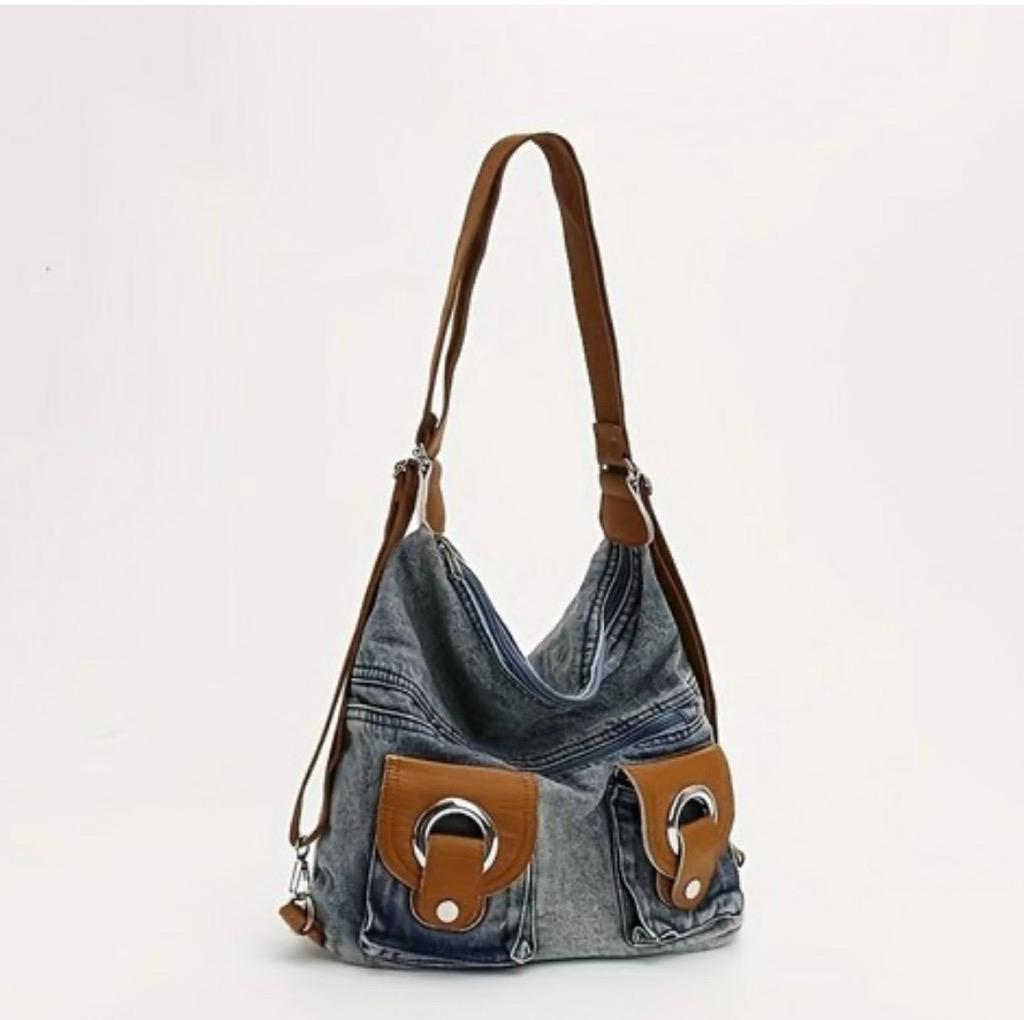 여성 백팩 대용량 데님 백팩 0C797