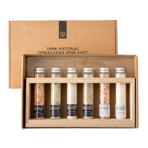 쌩스네이처 히말라야 핑크솔트 바이알 6종 + 우드 트레이 세트 - 기타소금 | 쿠팡