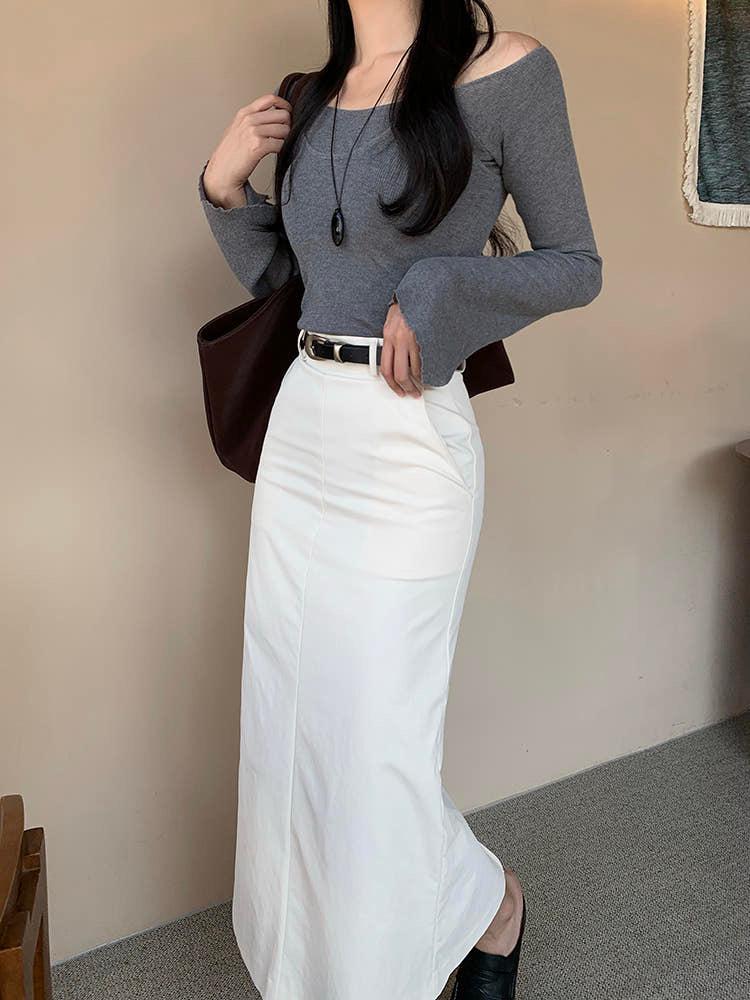 프렌치 포멀 롱스커트 (3color)