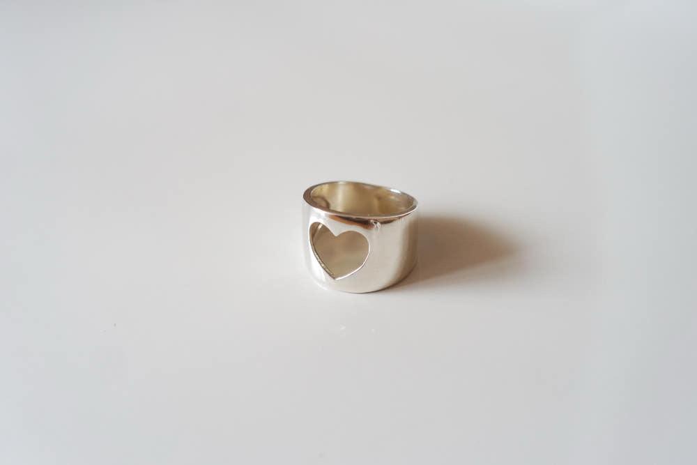 matinee/ 빅 하트 링 (silver925) ♥︎handmade