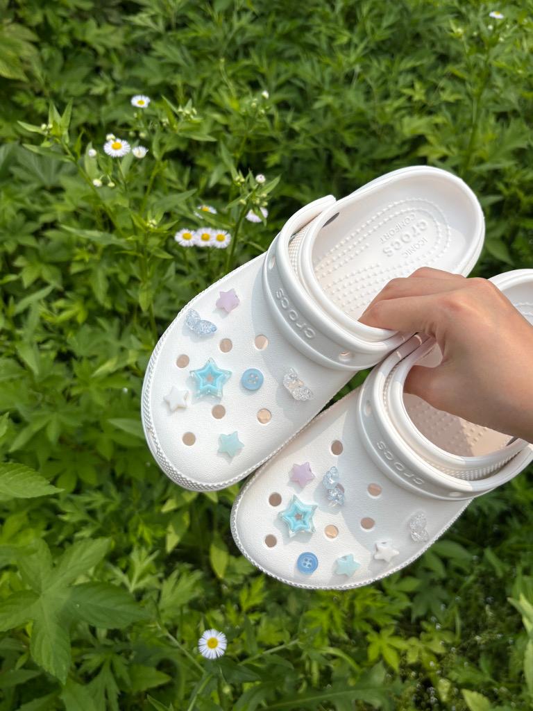 [자체제작] 파스텔 클로그 신발 장식 슈참 세트