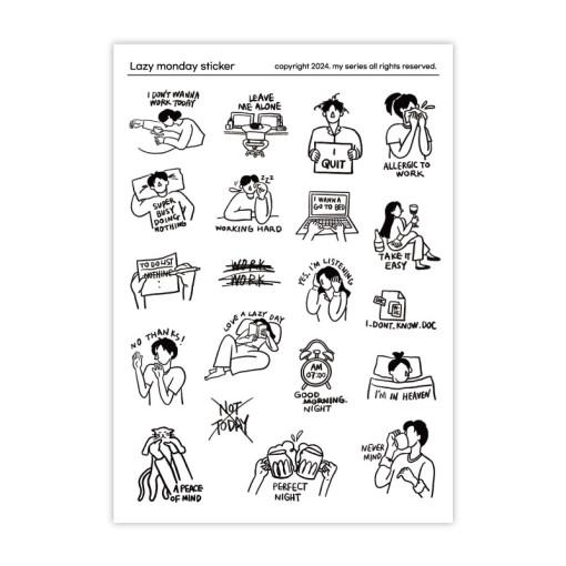 [마이시리즈] 레이지 먼데이 드로잉 스티커