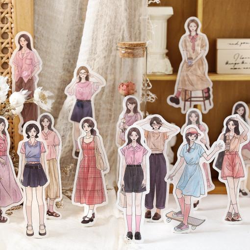 소소한 행복 감성 다꾸 소녀 인물 스티커