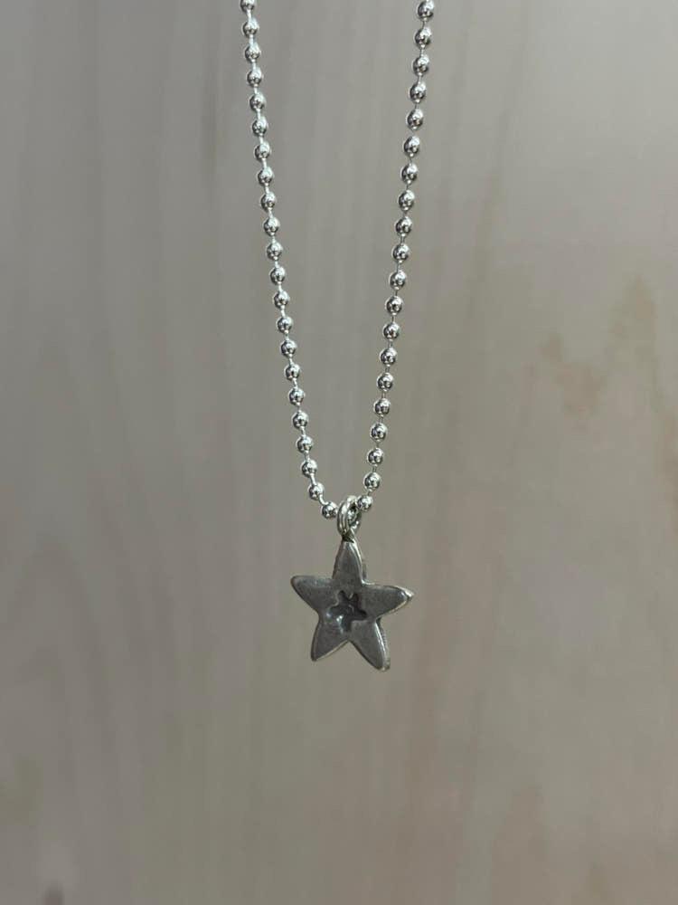 [치치포유 자체제작] Star silver necklace