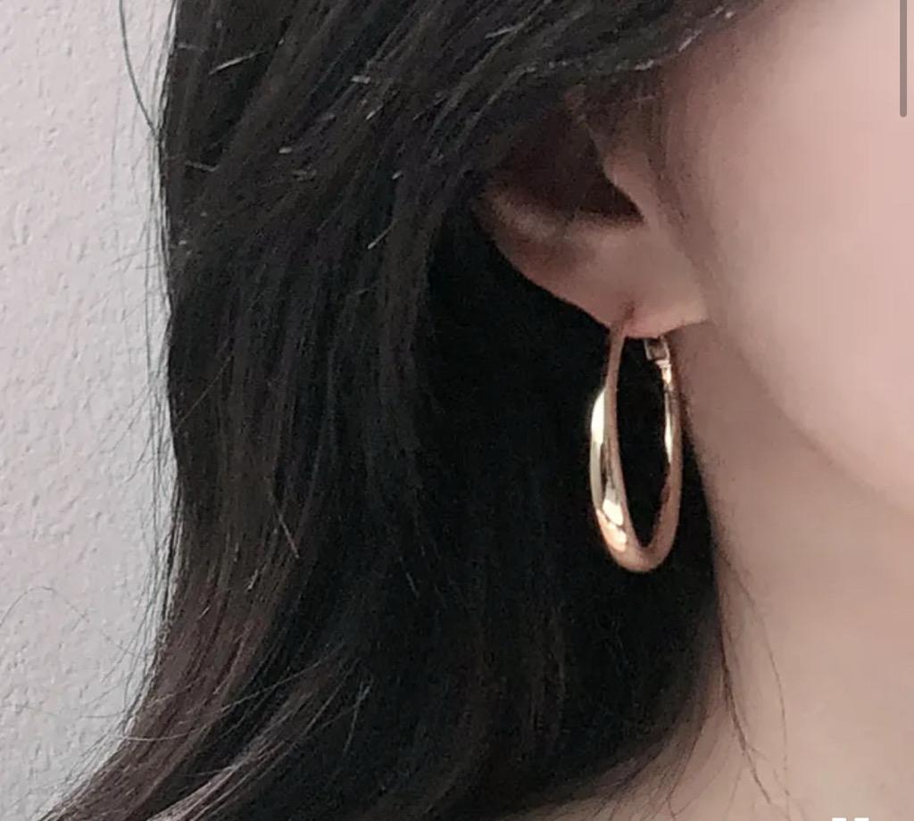 볼드 링 귀걸이