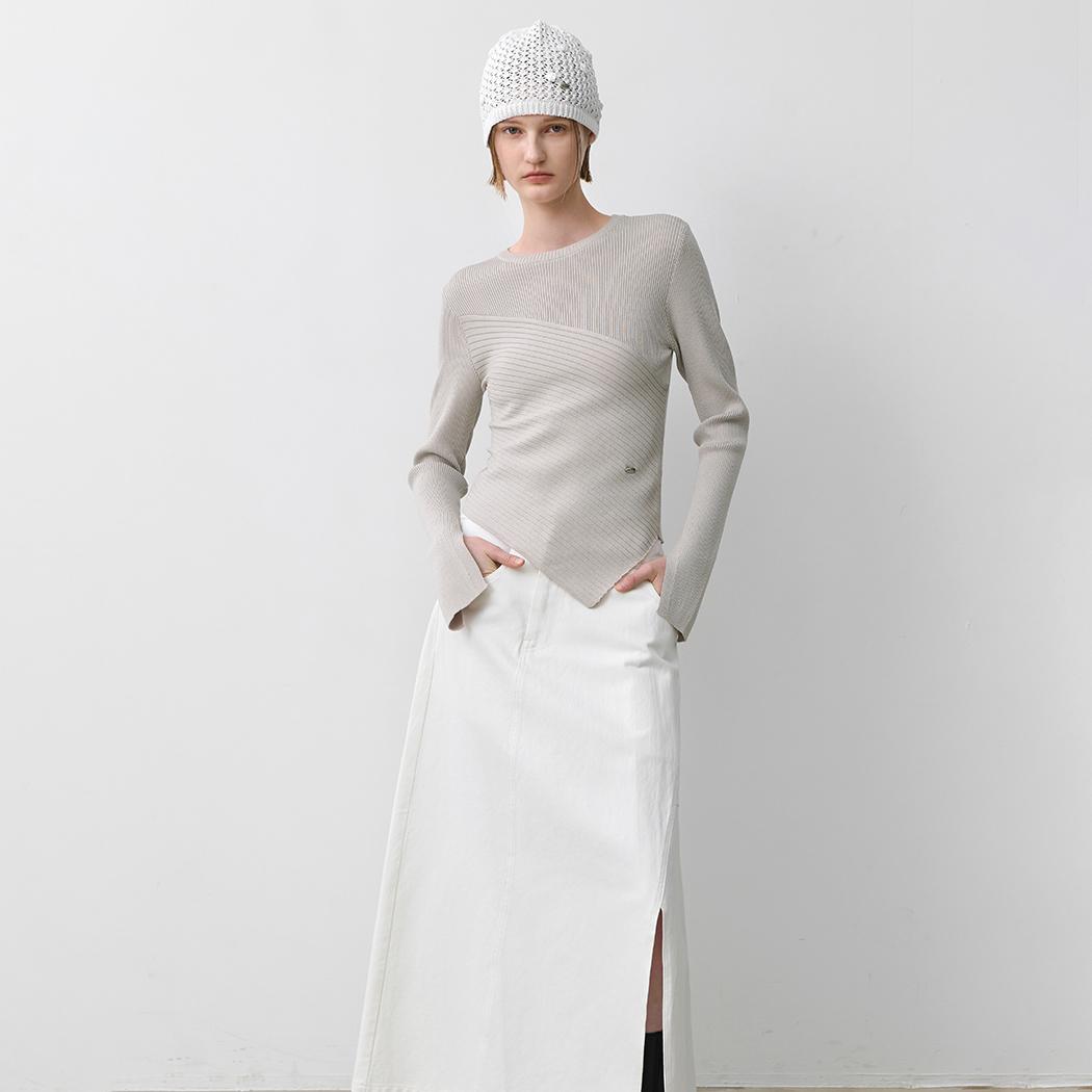 (T-7012)GAVEL UNBALANCE KNIT