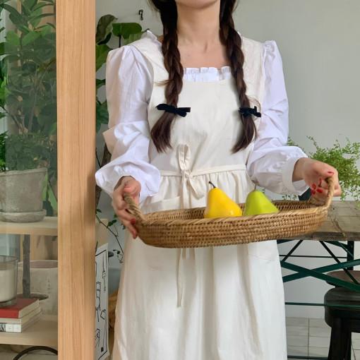 아미앙스 원피스 트임 린넨앞치마 카페 예쁜 바리스타 어린이집 플로리스트 에이프런