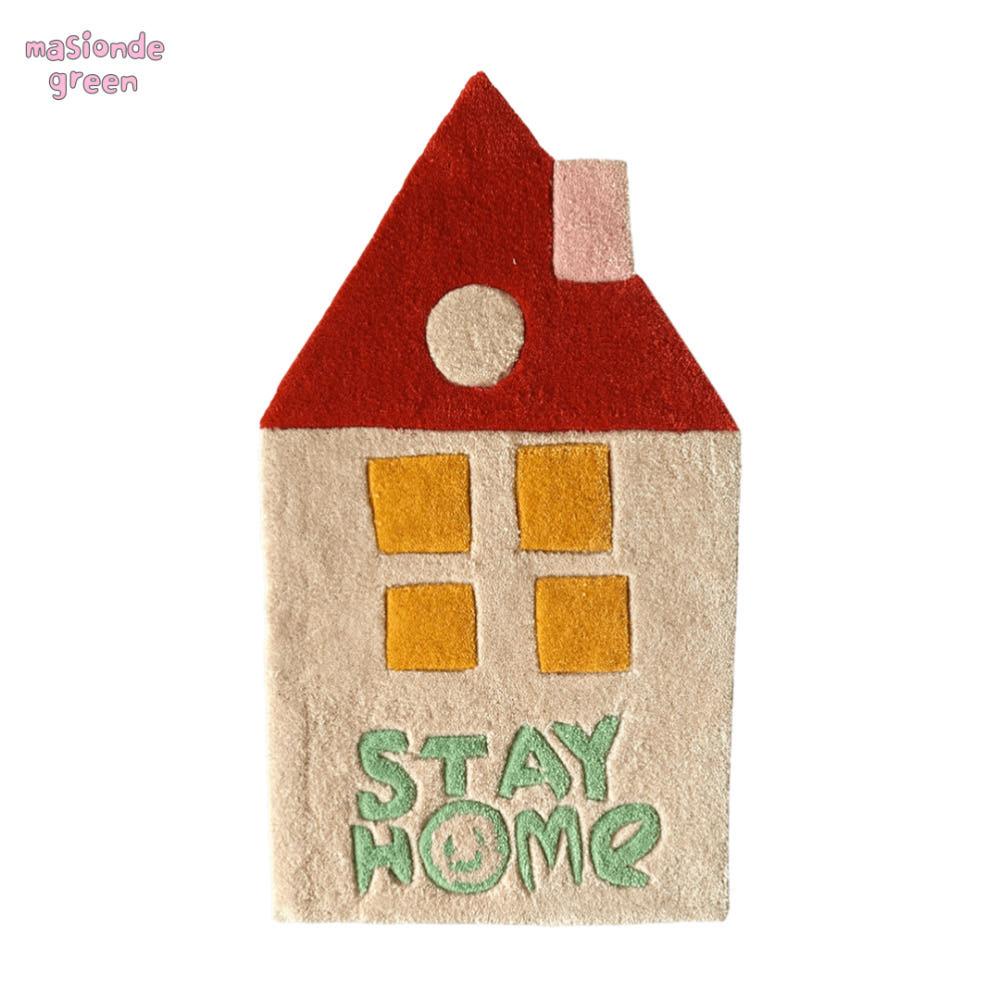 masiondegreen 메종드그린 러그 귀여운 하우스 발매트 현관 침대 감성 러그