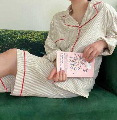 하프 스트라이프 커플 파자마 세트 (100장 판매 돌파)