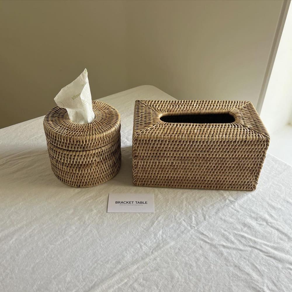 라탄 휴지케이스