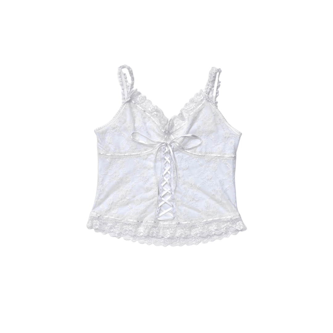Lace eyelet sleeveless