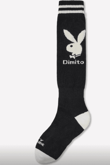 (PLAYBOY X DIMITO) SPORTS SOCKS BLACK