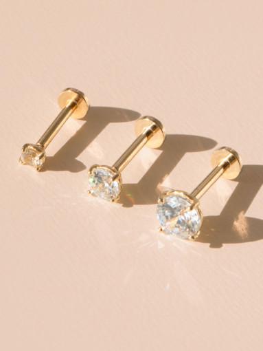 14K 큐빅 금 피어싱 인터널 라블렛피어싱 3종 트라거스