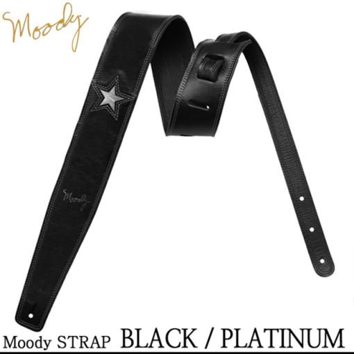 Moody 스트랩 Leather 1 Star Std Black/Platinum