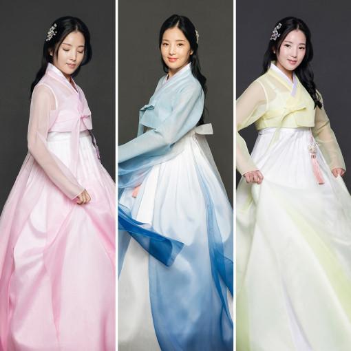 [대여] 파스텔톤 날개치마 졸업사진 졸사 브라이덜샤워 한복 대여 6종