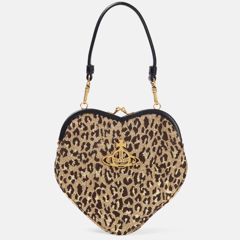 벨 하트 숄더백 레오파드