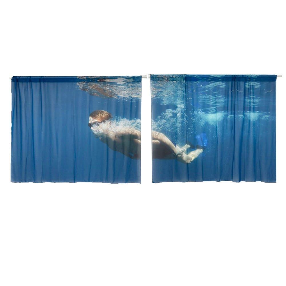 (R+L) chiffon curtain - swim