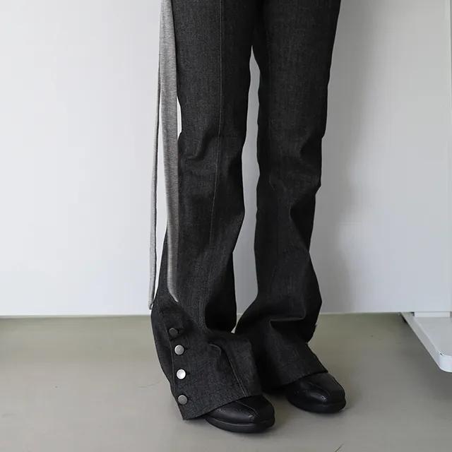 fondo button boot-cut pants