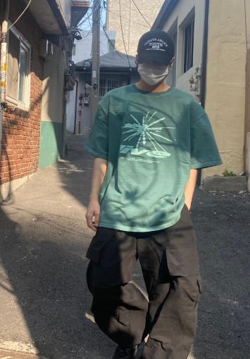 오버핏리브피그먼트반팔티 남녀공용티셔츠 피그먼트 빈티지