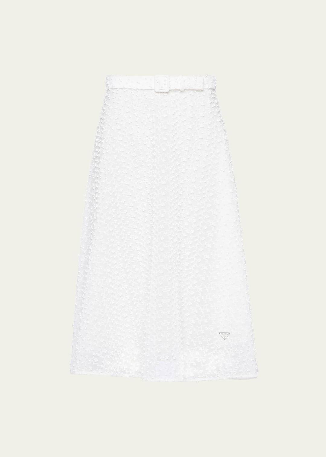 Superpose Belted Midi Skirt