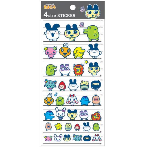 다마고치 캐릭터 4사이즈 스티커 - 컬러 218125