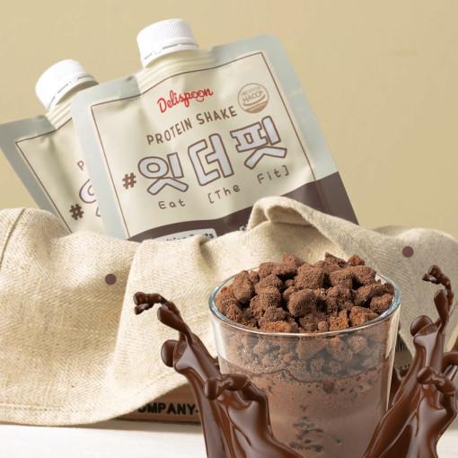 델리스푼 잇더핏 단백질 쉐이크 맛있는 한끼 식사대용 파우치 1주플랜 더블초코맛