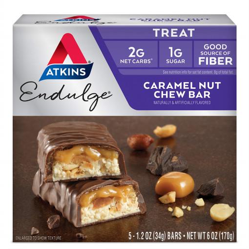 앳킨스 키토 KETO 프로틴바 카라멜 넛 츄 5개입 6oz 170g