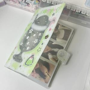 a6手帐本活页笔记本pvc拼贴咕本闪闪ins风透明