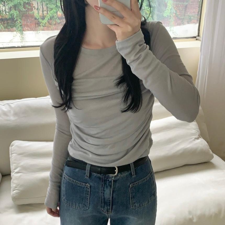 랩 슬림 티셔츠