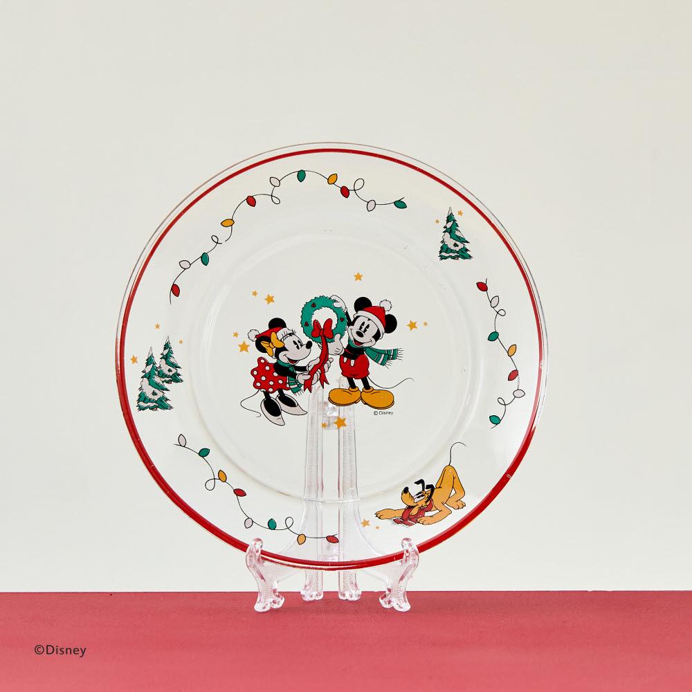 [디즈니] 크리스마스 유리 플레이트 21cm