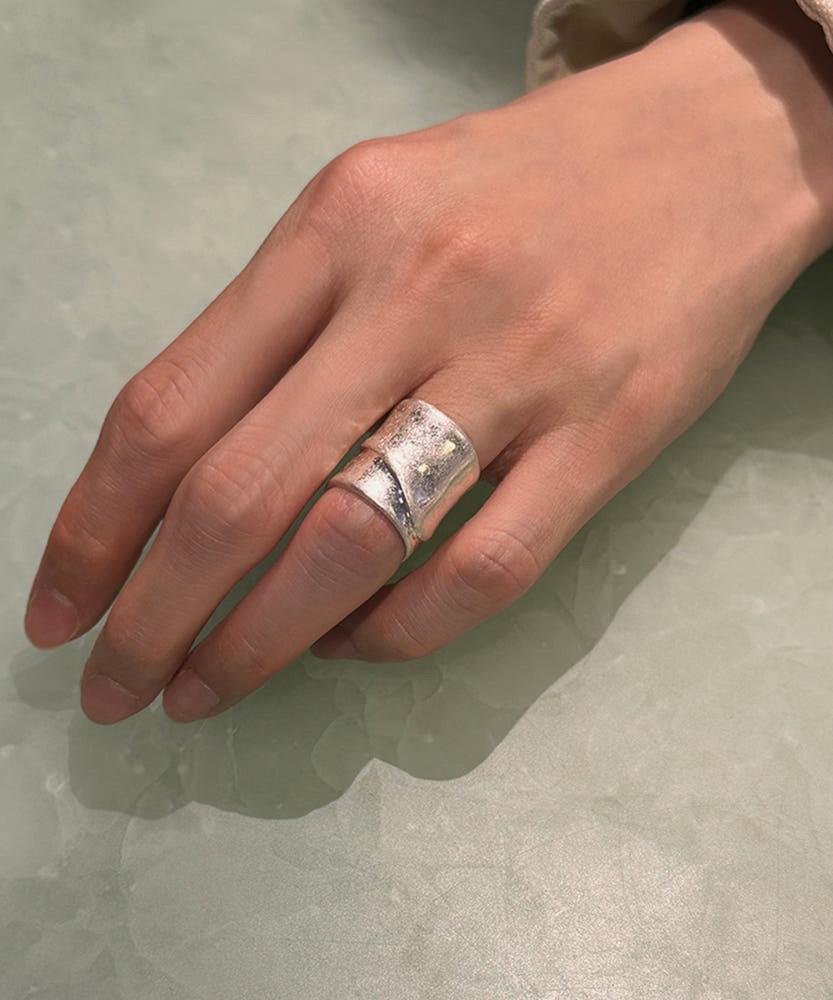 Matt wrap ring 무광 랩 반지 볼드링 엔틱실버 빈티지