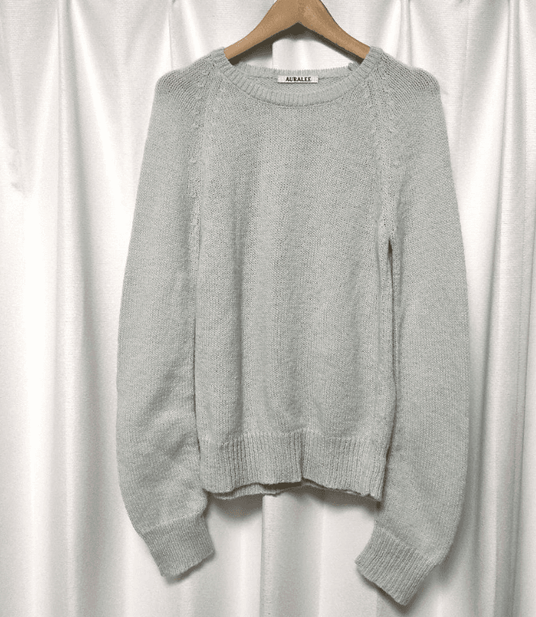 【美品】AURALEE PURE SHETLAND WOOL KNIT