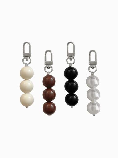 구슬 볼 아크릴 차키 키링 에어팟키링 열쇠고리 고리 폰케이스 쓰리비즈키링 온앳인 (three beads keyring) : 온앳인
