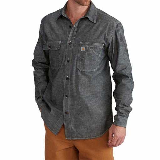 칼하트 샴브레이 버튼 다운 긴팔셔츠 : 재인쇼핑