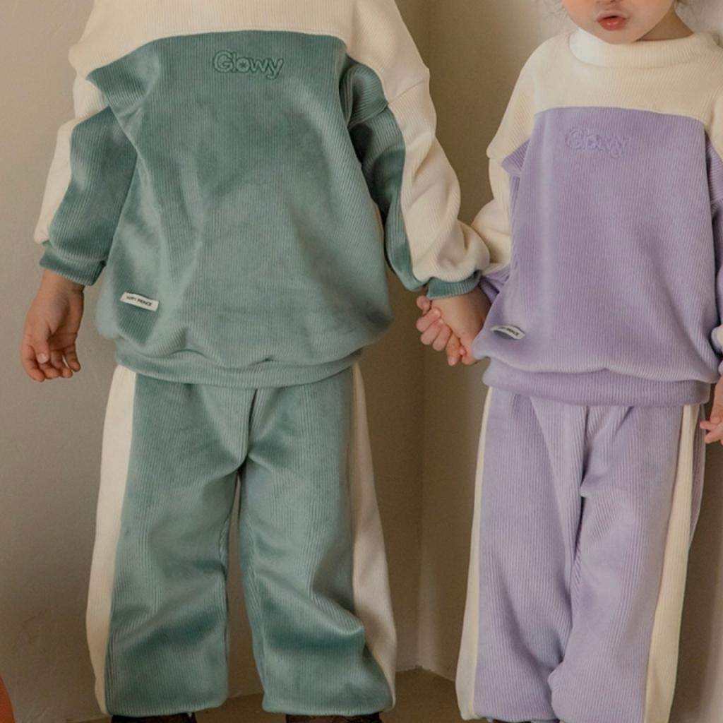 [단독특가] [SIZE ~6Y] 글로이 더블 벨로아 셋업