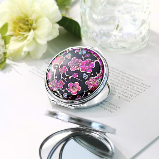 휴대용 나전칠기 자개 손거울 중 N매화 원형거울 전통공예품 한국 기념품 외국인선물