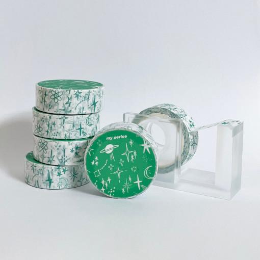 마이시리즈 초록우주 마스킹테이프 별 드로잉