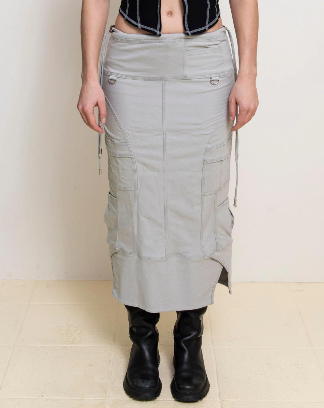 TOILÉ Light Grey Byte Maxi Skirt