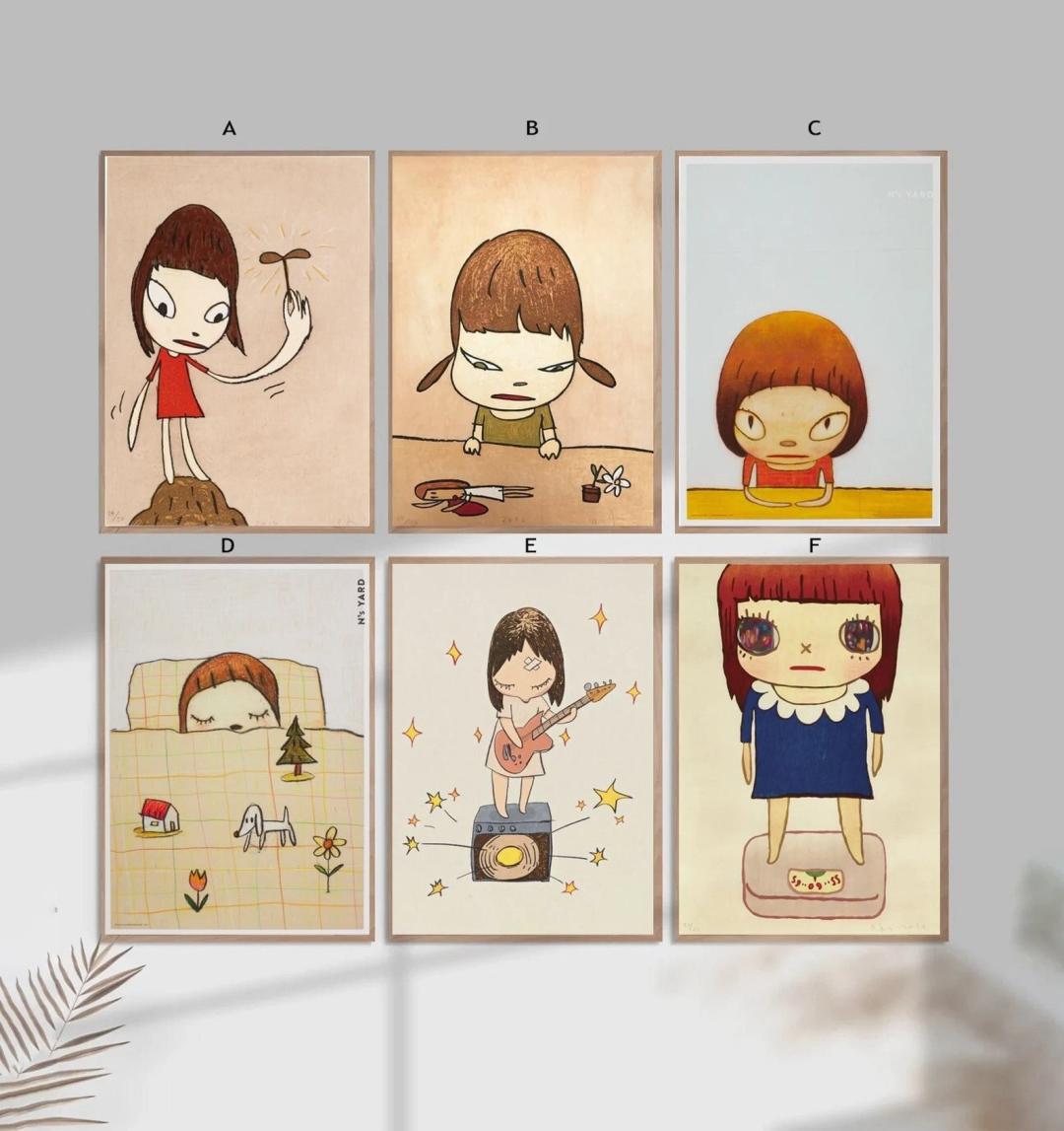 Nara Yoshitomo Home Decor Canvas Poster unframe-8x12''16x24''24x36''