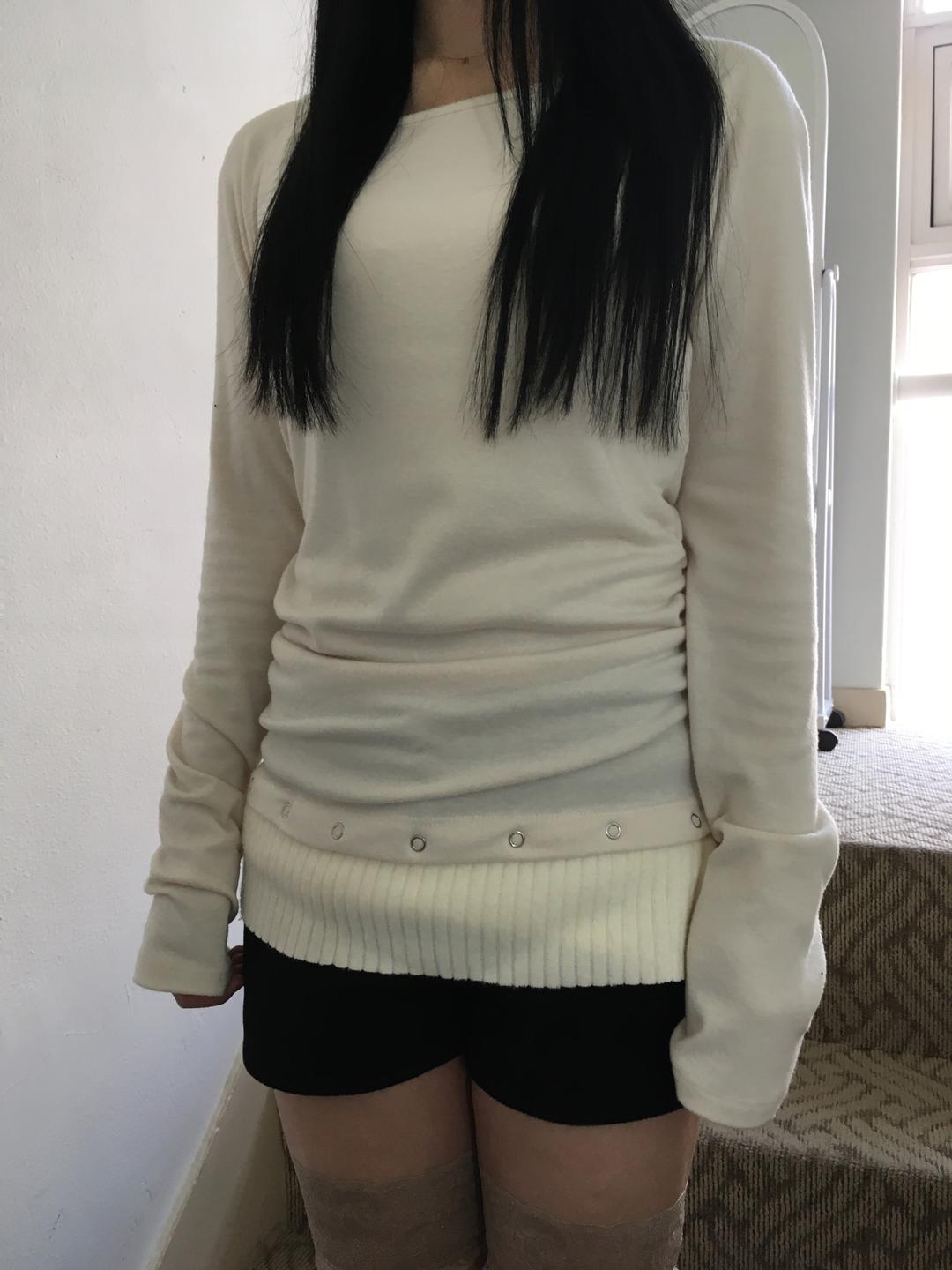 boat neck layered t (ivory)