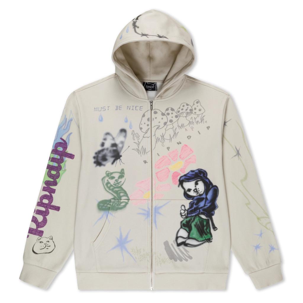 Goosebumps Zip Hoodie (Bone) | RipNDip - Borderfree