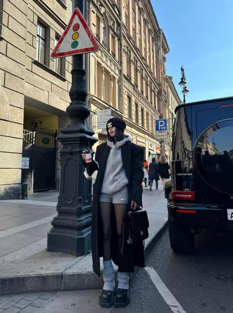 WARDEN EDGE 후드 니트 집업 자켓 반바지 핫팬츠 오버핏 그레이 투피스 세트