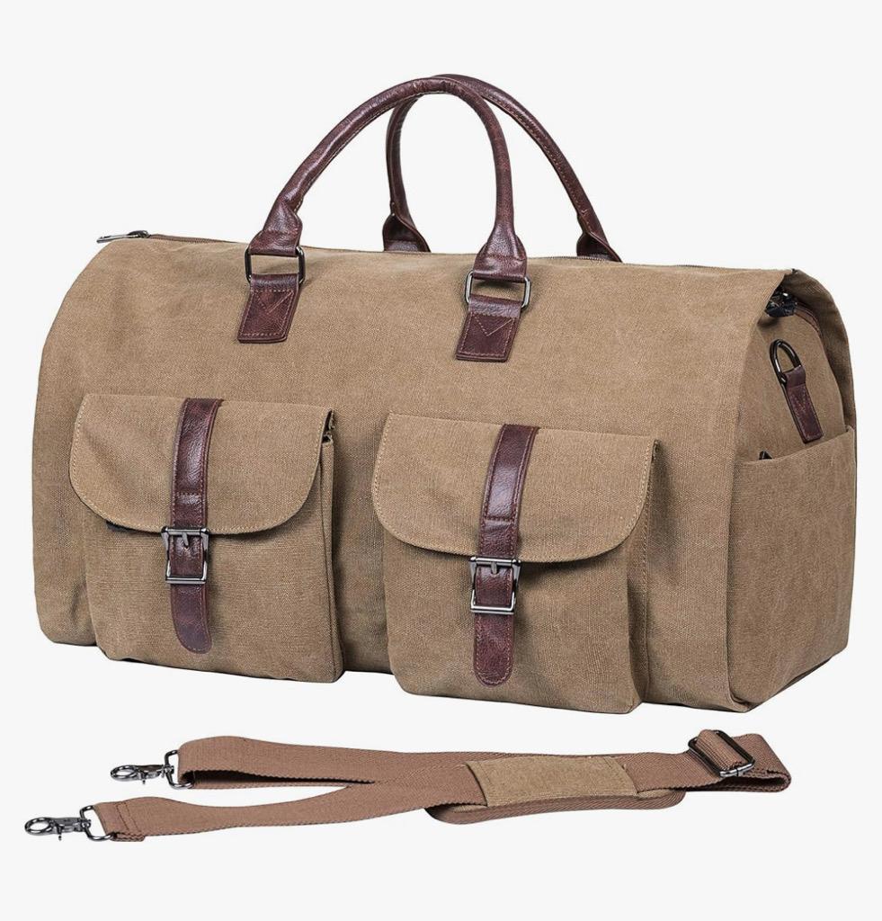 seyfocnia Convertible Travel Garment Bag,Carry on Garment Duffel Bag for Men Women - 2 in 1 Hanging Suitcase Suit Business Travel Bag