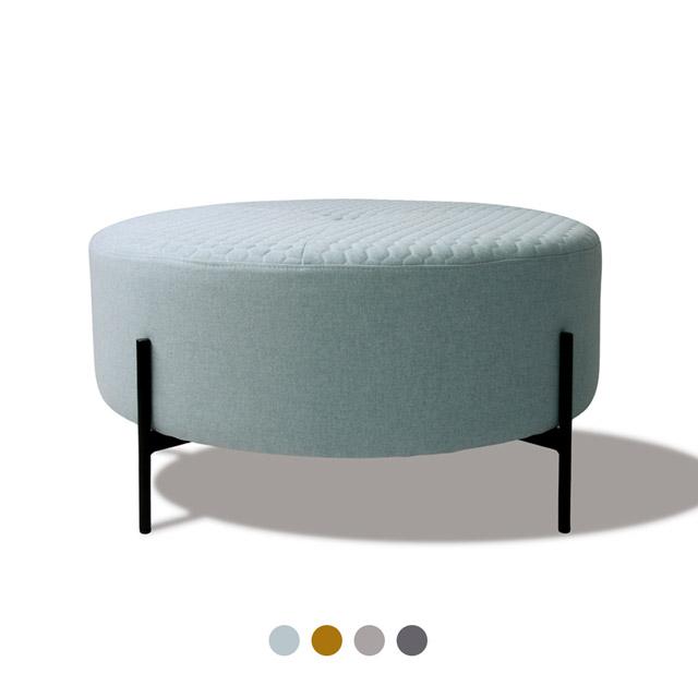 OWN394X5 패브릭 병원 매장 대기실 원형 소파 스툴 의자 / 블루