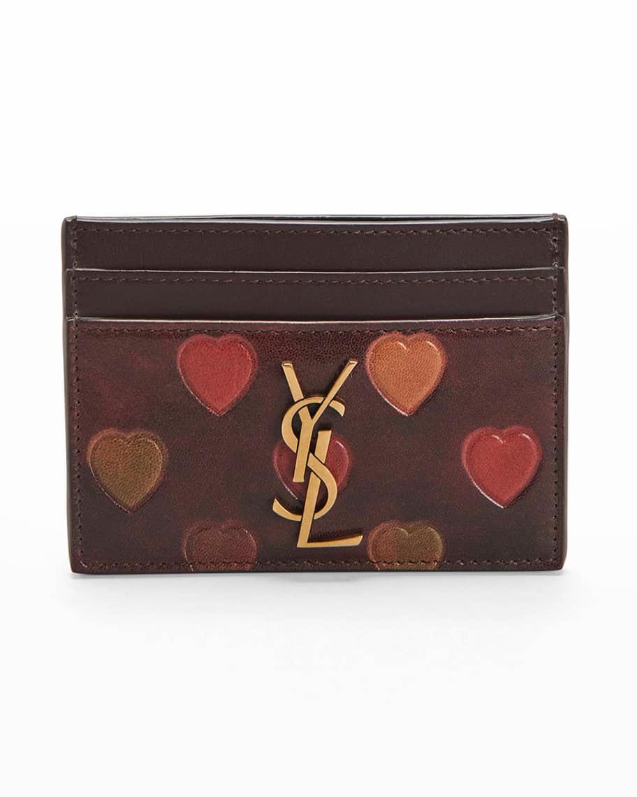 YSL Heart-Print Card Case